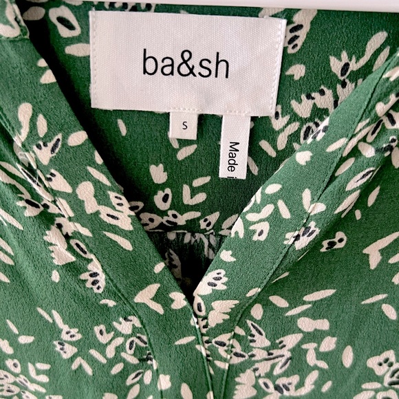 BA&SH Green Vlada floral print dress Women’s size 4 - Picture 4 of 10